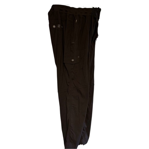 L.L.Bean Women’s Lined Cargo Pants Black Drawstring Waist Stretch Outdoor - Picture 7 of 14